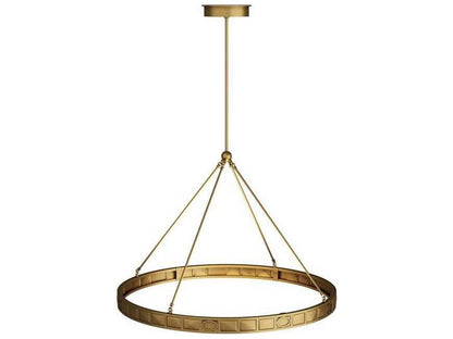 Arteriors Home Empire 1-Light Integrated LED Chandelier in Antique Brass