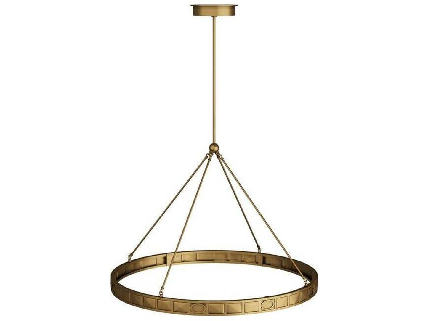 Arteriors Home Empire 1-Light Integrated LED Chandelier in Antique Brass