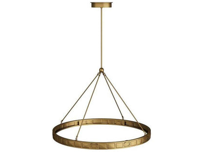 Arteriors Home Empire 1-Light Integrated LED Chandelier in Antique Brass