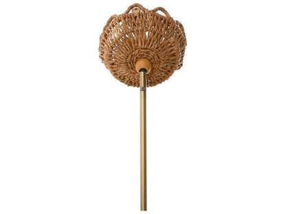 Arteriors Home Mar 6-Light Chandelier in Natural Rattan and Antique Brass