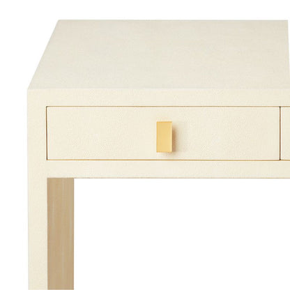 Shagreen Vanity Table and Stool Set