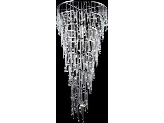 Avenue Lighting Hollywood Blvd 29-Light Chandelier in Polish Nickel with Clear Glass