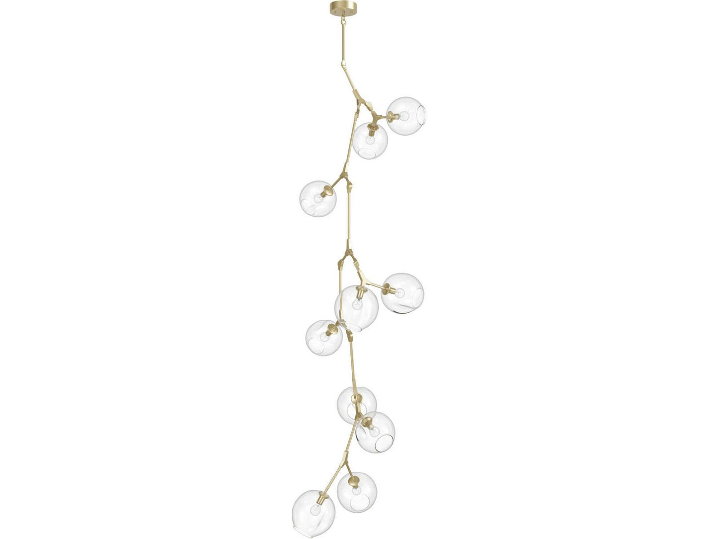 Avenue Lighting Fairfax Ave 10-Light Abstract Chandelier in Brushed Brass