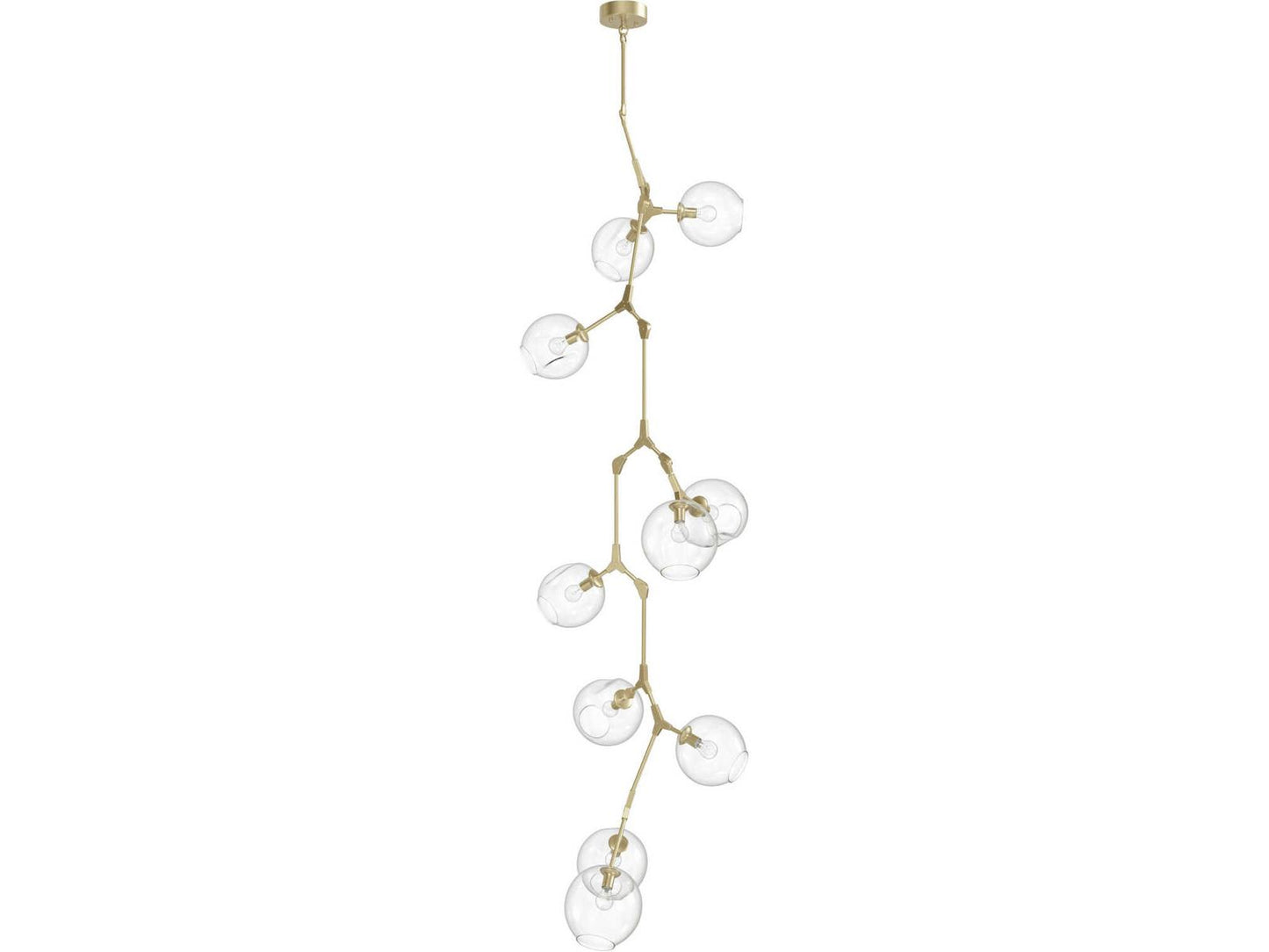 Avenue Lighting Fairfax Ave 10-Light Abstract Chandelier in Brushed Brass