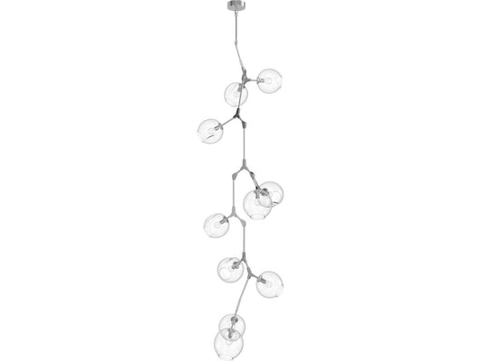 Avenue Lighting Fairfax Ave 10-Light Chandelier in Chrome with Hand-Blown Glass Globes