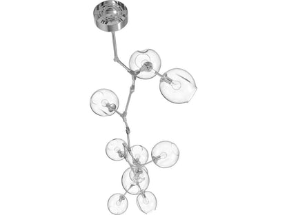 Avenue Lighting Fairfax Ave 10-Light Chandelier in Chrome with Hand-Blown Glass Globes