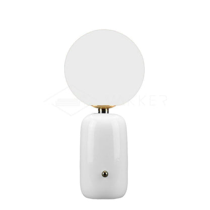 Kade Table Lamp ∅ 7.9″ x H 15.7″ / Dia 20cm x H 40cm / White + White / US Plug Table lamp