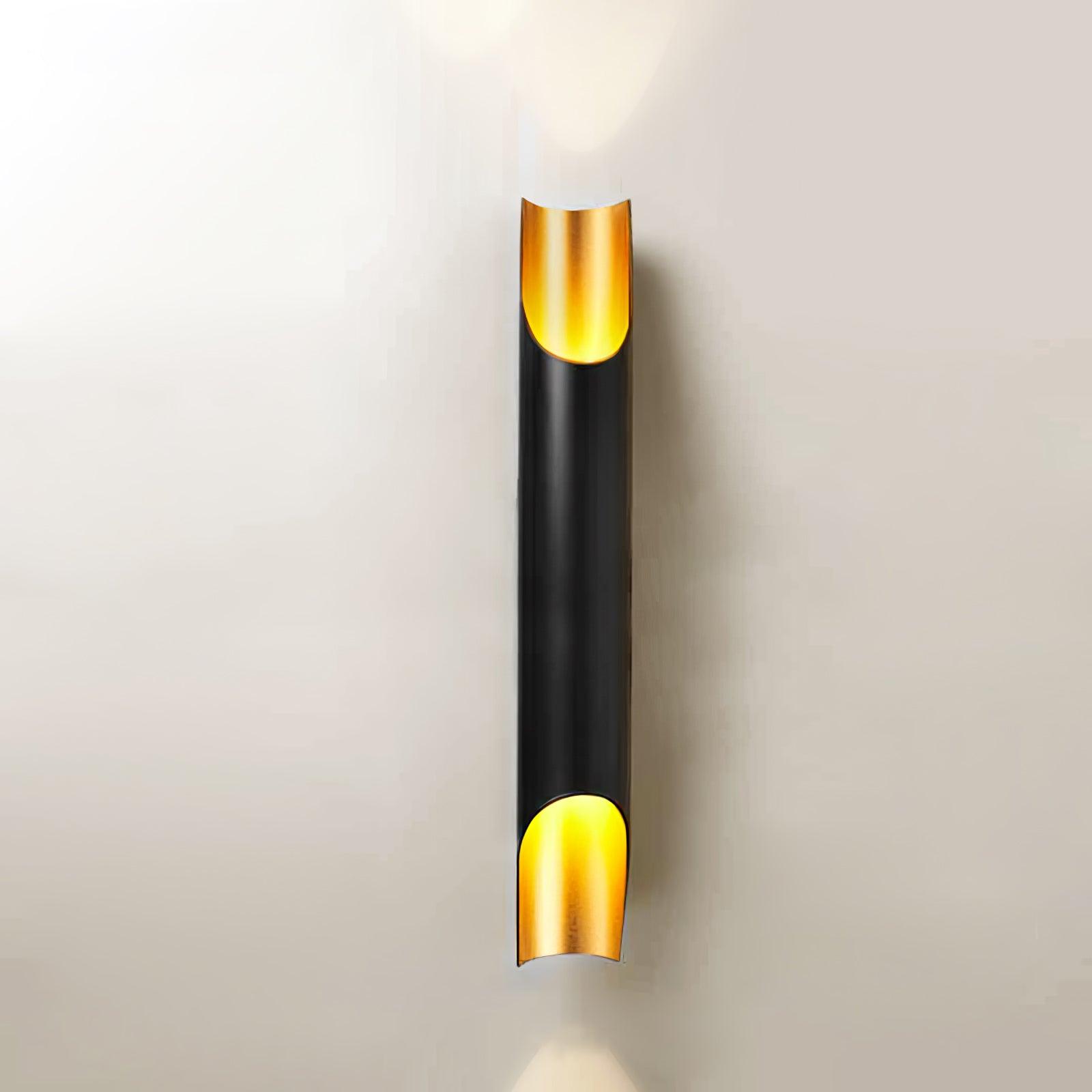 Abigali Straight Wall Lamp ∅ 2.7″ x H 15.7″ / Dia 6cm x H 40cm / Black & Gold Wall lamp