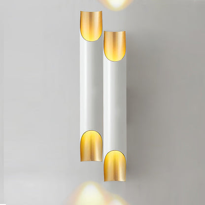 Abigali Straight Wall Lamp ∅ 4.7″ x H 18.1″ / Dia 12cm x H 46cm / White & Gold Wall lamp