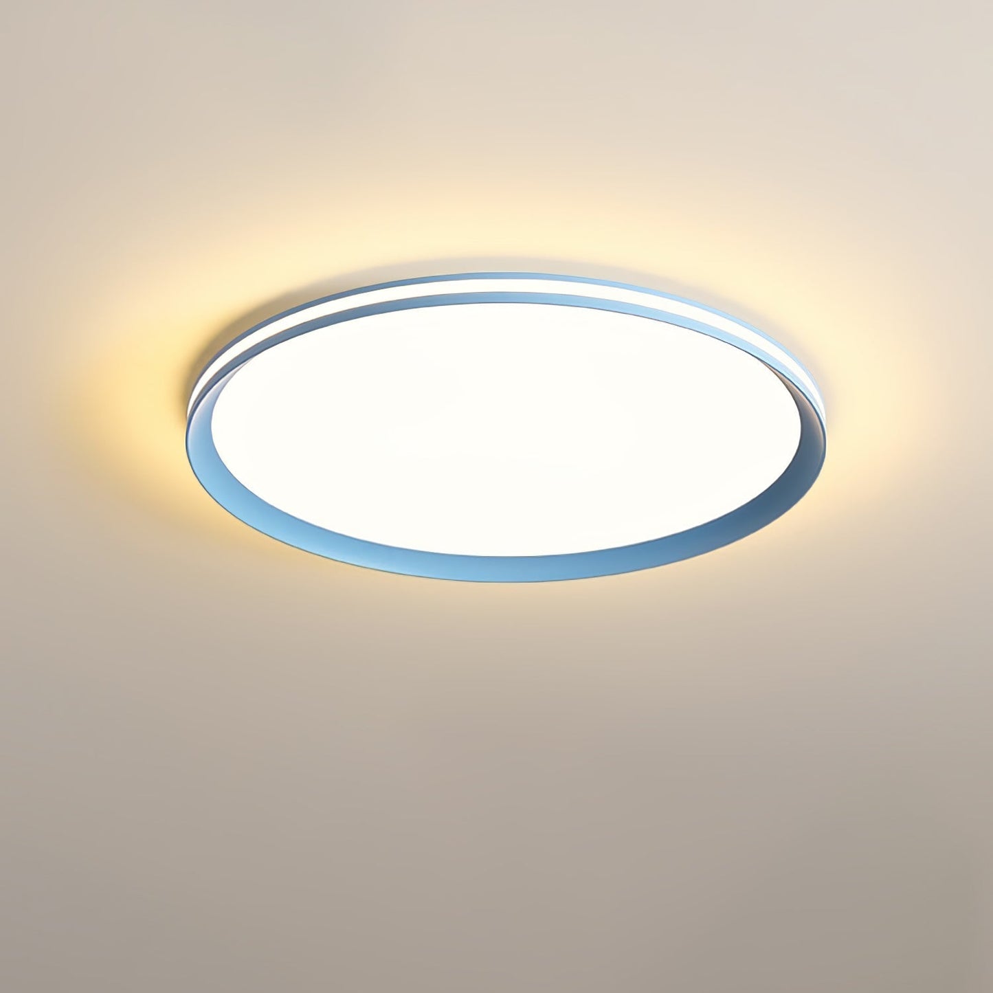 Acrylic Circular LED Ceiling Light ∅ 19.7″ x H 1.2″ / Dia 50cm x H 3cm / Blue / Three-Color Changing Light Ceiling lamp