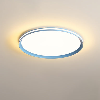 Acrylic Circular LED Ceiling Light ∅ 19.7″ x H 1.2″ / Dia 50cm x H 3cm / Blue / Three-Color Changing Light Ceiling lamp