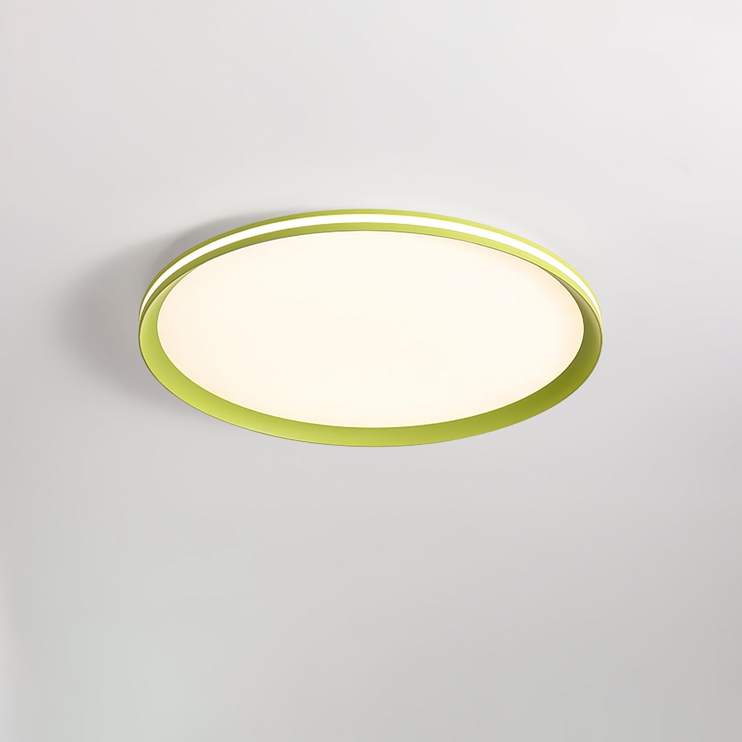 Acrylic Circular LED Ceiling Light ∅ 11.8″ x H 1.2″ / Dia 30cm x H 3cm / Green / Three-Color Changing Light Ceiling lamp