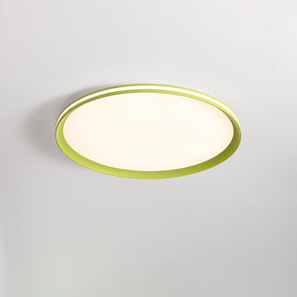 Acrylic Circular LED Ceiling Light ∅ 11.8″ x H 1.2″ / Dia 30cm x H 3cm / Green / Three-Color Changing Light Ceiling lamp