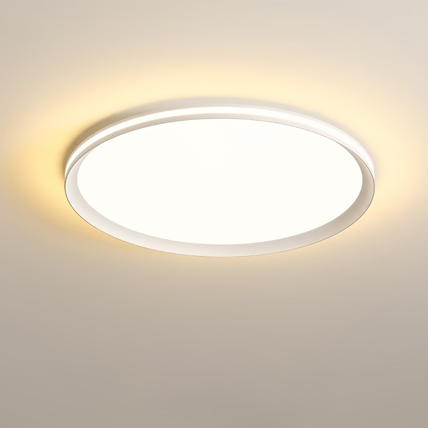 Acrylic Circular LED Ceiling Light ∅ 19.7″ x H 1.2″ / Dia 50cm x H 3cm / White / Three-Color Changing Light Ceiling lamp