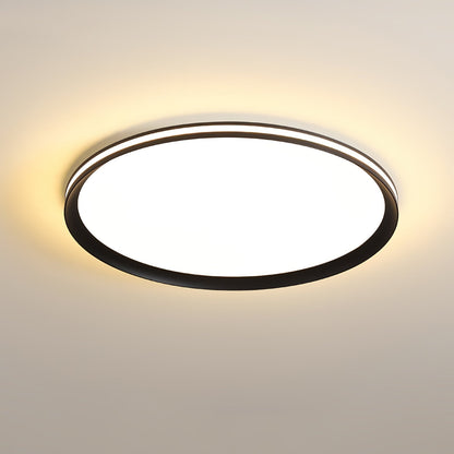 Acrylic Circular LED Ceiling Light ∅ 19.7″ x H 1.2″ / Dia 50cm x H 3cm / Black / Three-Color Changing Light Ceiling lamp