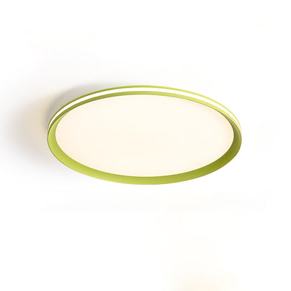 Acrylic Circular LED Ceiling Light ∅ 15.7″ x H 1.2″ / Dia 40cm x H 3cm / Green / Three-Color Changing Light Ceiling lamp