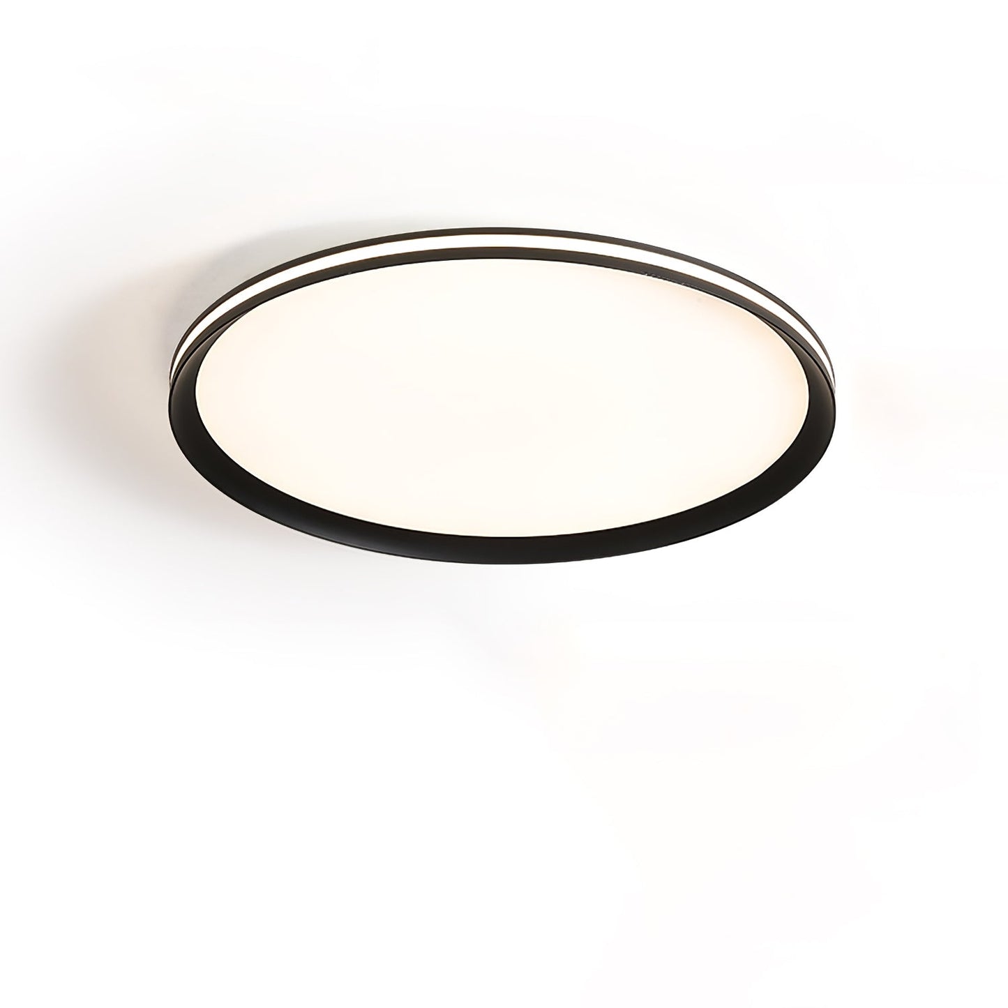Acrylic Circular LED Ceiling Light ∅ 15.7″ x H 1.2″ / Dia 40cm x H 3cm / Black / Three-Color Changing Light Ceiling lamp