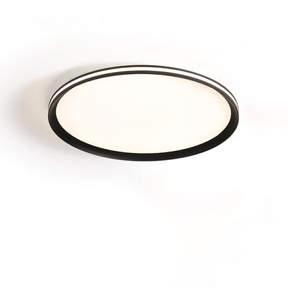 Acrylic Circular LED Ceiling Light ∅ 15.7″ x H 1.2″ / Dia 40cm x H 3cm / Black / Three-Color Changing Light Ceiling lamp