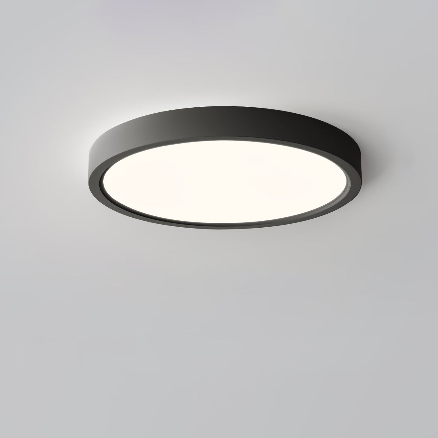 Acrylic Thinnest Round Ceiling Light ∅ 11.8″ x H 0.98″ / Dia 30cm x H 2.5cm / Black / Warm Light 1001 Ceiling lamp