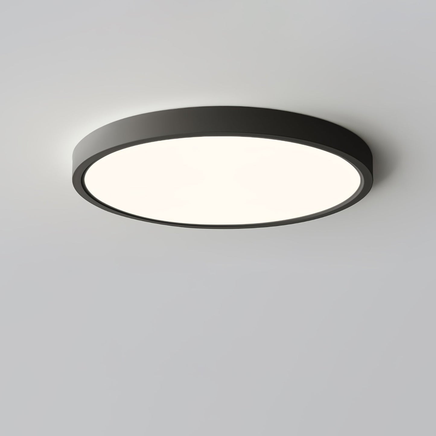 Acrylic Thinnest Round Ceiling Light ∅ 15.7″ x H 0.98″ / Dia 40cm x H 2.5cm / Black / Warm Light 1001 Ceiling lamp