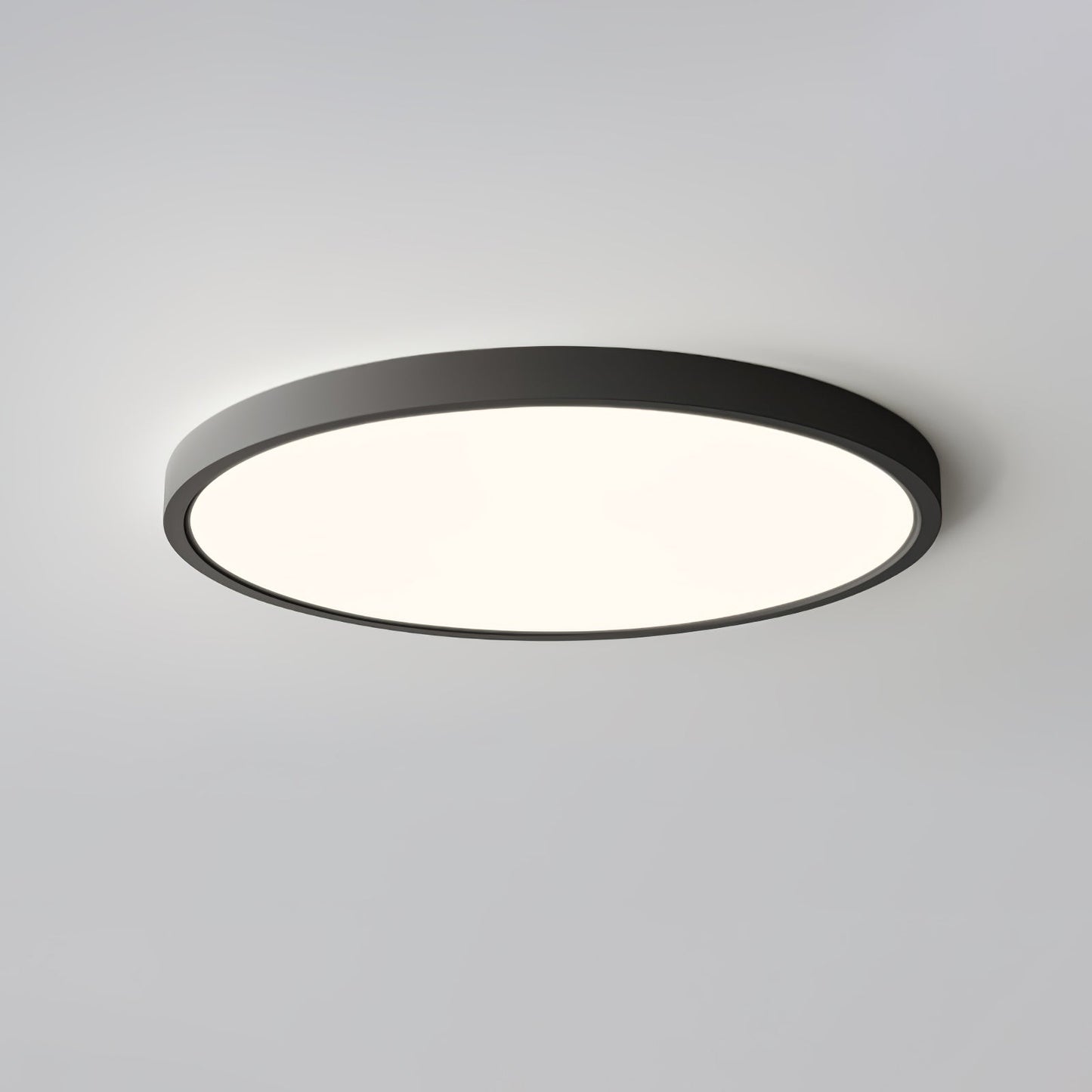 Acrylic Thinnest Round Ceiling Light ∅ 23.6″ x H 0.98″ / Dia 60cm x H 2.5cm / Black / Warm Light 1001 Ceiling lamp
