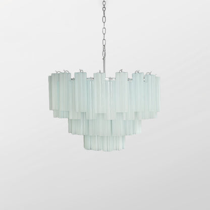 Addis Chandelier 4 layers ∅ 31.5″ x H 23.6″ / Dia 80cm x H 60cm / Light Blue & Chrome Chandelier
