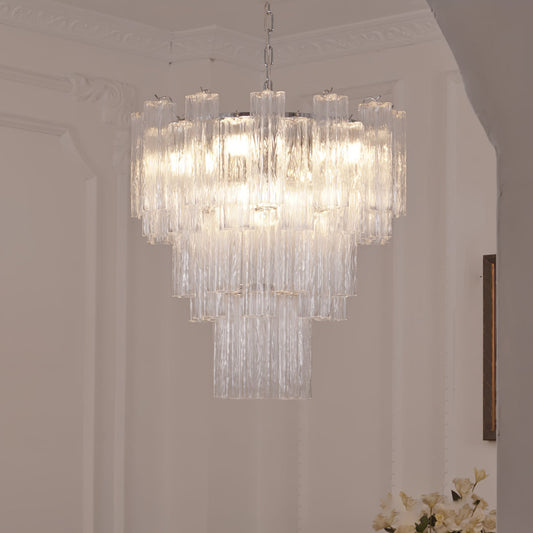 Addis Chandelier 3 layers ∅ 27.6″ x H 26.8″ / Dia 70cm x H 68cm / Clear & Chrome Chandelier
