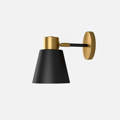 Adjustable Armed Wall Lamp ∅ 5.9″ x H 7.9″ / Dia 15cm x H 20cm / Gold & Black Wall lamp