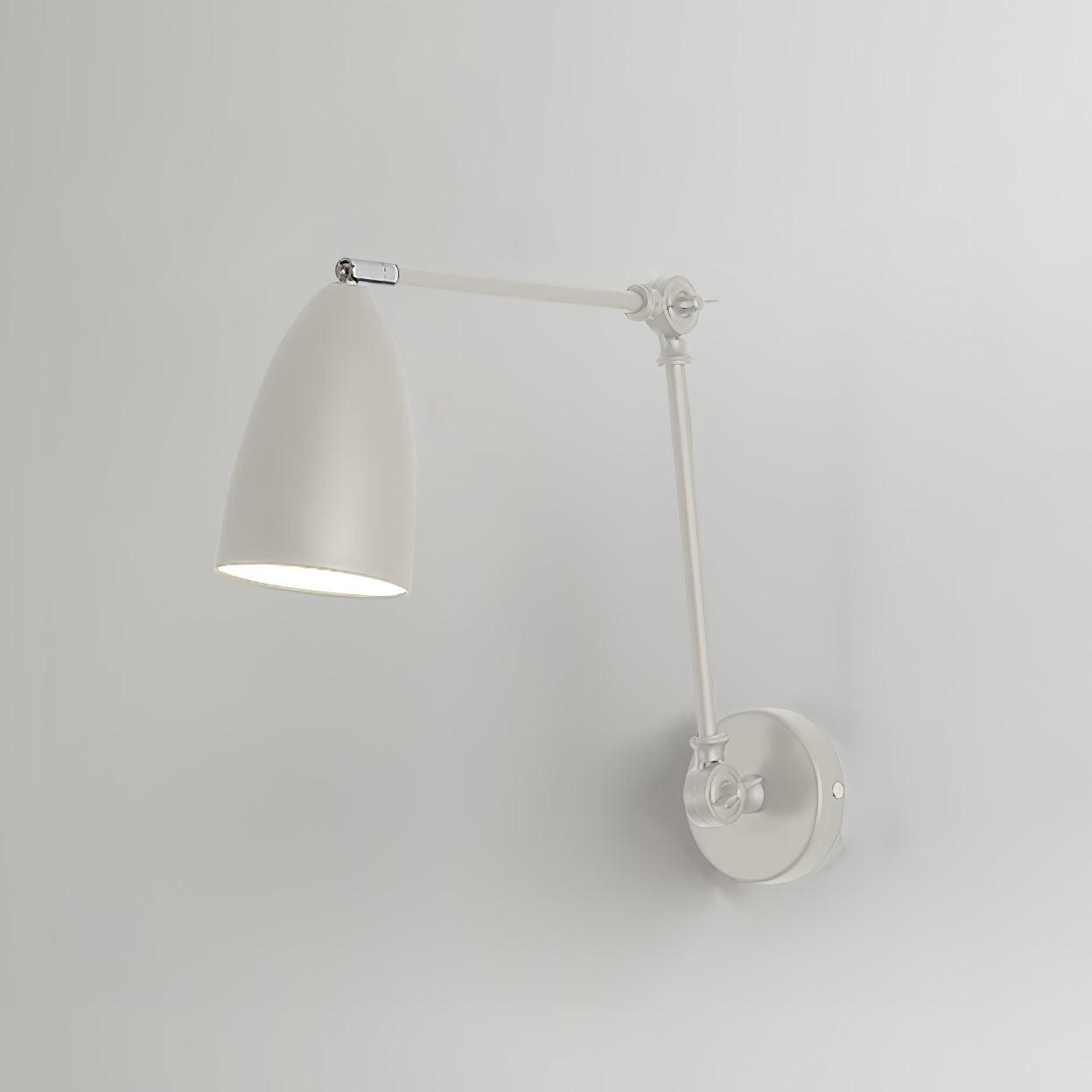 Adjustable Swing Arm Wall Lamp ∅ 3.9″ x H 6.1″ / Dia 10cm x H 15.5cm / White Wall lamp
