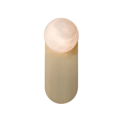 Adrion Alabaster Wall Light ∅ 4.7″ x H 11.8″ / Dia 12cm x H 30cm / Copper & White / Single Wall lamp