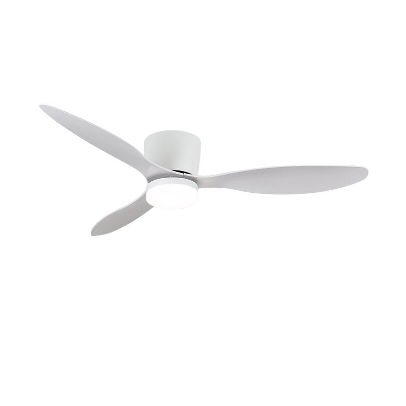 Aerodynamics Wooden 48’’/52’’ Ceiling Fan Light ∅ 42″ x H 9.8″ / Model B White / Three-Color Changing Light Ceiling fan