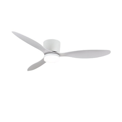 Aerodynamics Wooden 48’’/52’’ Ceiling Fan Light ∅ 42″ x H 9.8″ / Model B White / Three-Color Changing Light Ceiling fan