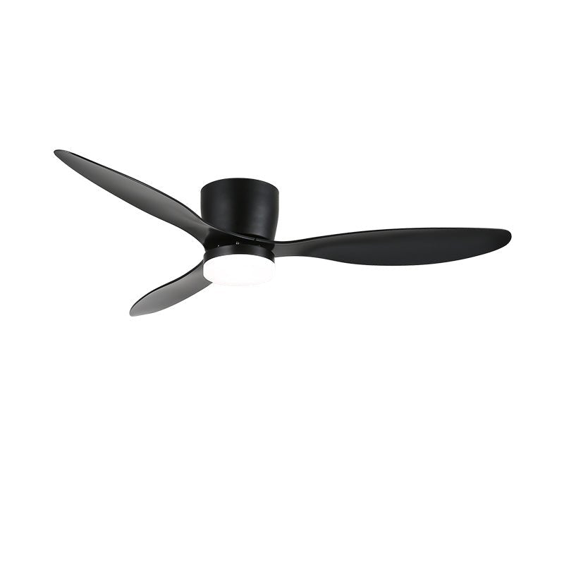 Aerodynamics Wooden 48’’/52’’ Ceiling Fan Light ∅ 42″ x H 9.8″ / Model B Black / Three-Color Changing Light Ceiling fan