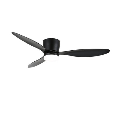 Aerodynamics Wooden 48’’/52’’ Ceiling Fan Light ∅ 42″ x H 9.8″ / Model B Black / Three-Color Changing Light Ceiling fan