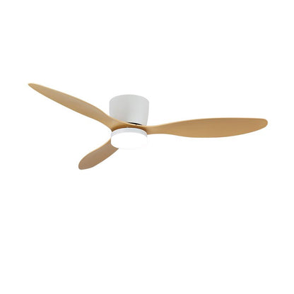 Aerodynamics Wooden 48’’/52’’ Ceiling Fan Light ∅ 42″ x H 9.8″ / Model B Nature Wood Grain & White / Three-Color