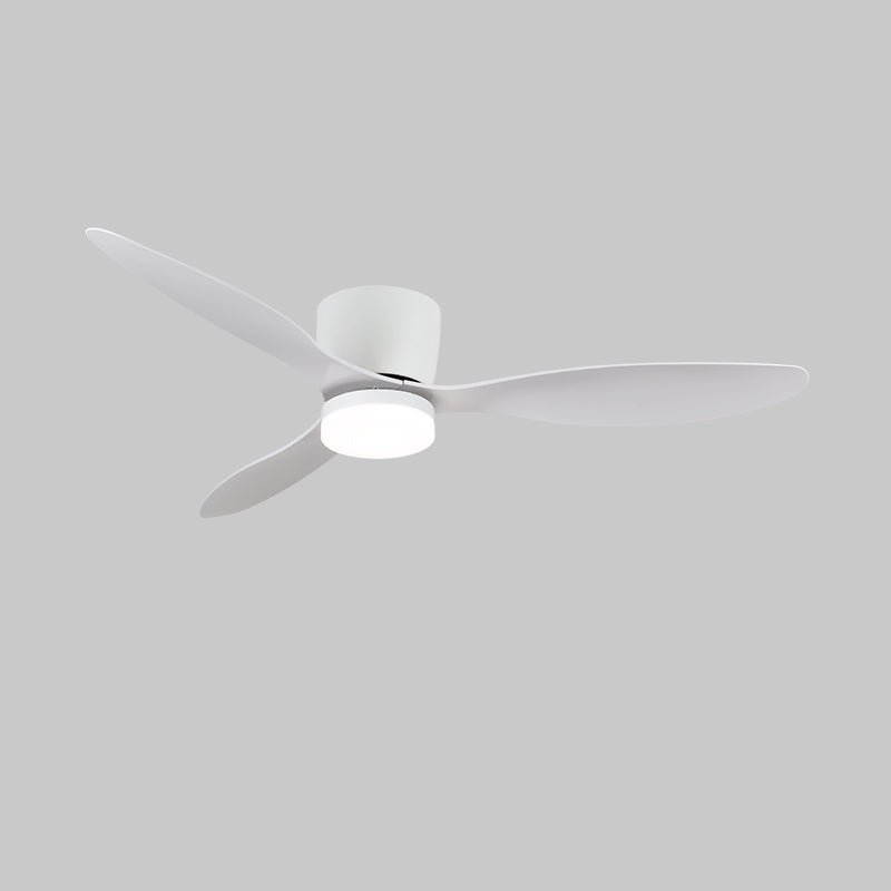 Aerodynamics Wooden 48’’/52’’ Ceiling Fan Light ∅ 52″ x H 9.8″ / Model B White / Three-Color Changing Light Ceiling fan