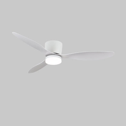 Aerodynamics Wooden 48’’/52’’ Ceiling Fan Light ∅ 52″ x H 9.8″ / Model B White / Three-Color Changing Light Ceiling fan