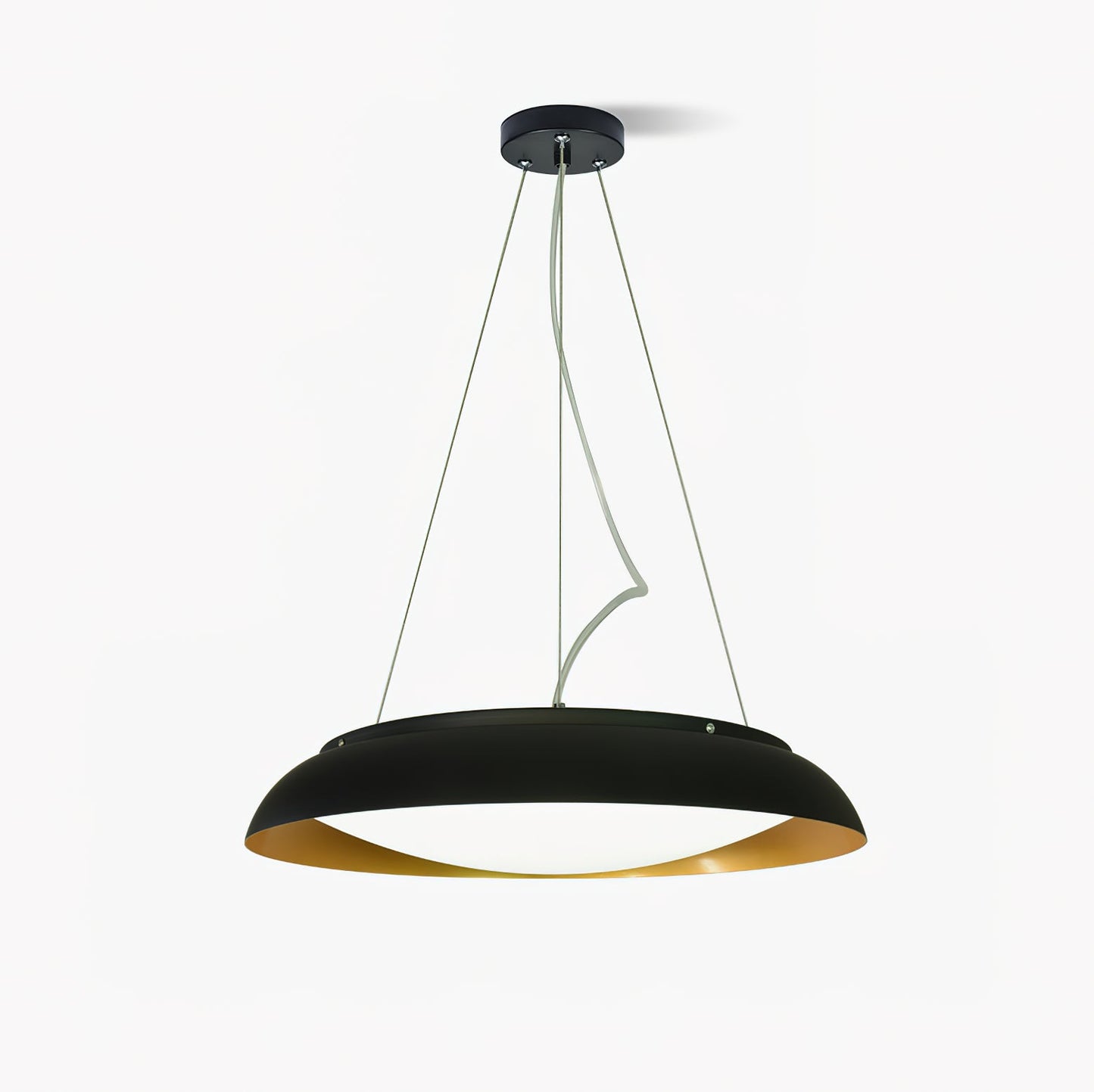 Aero Pendant Light ∅ 16.5″ x H 4.3″ / Dia 42cm x H 11cm / Black / Warm White Pendant light