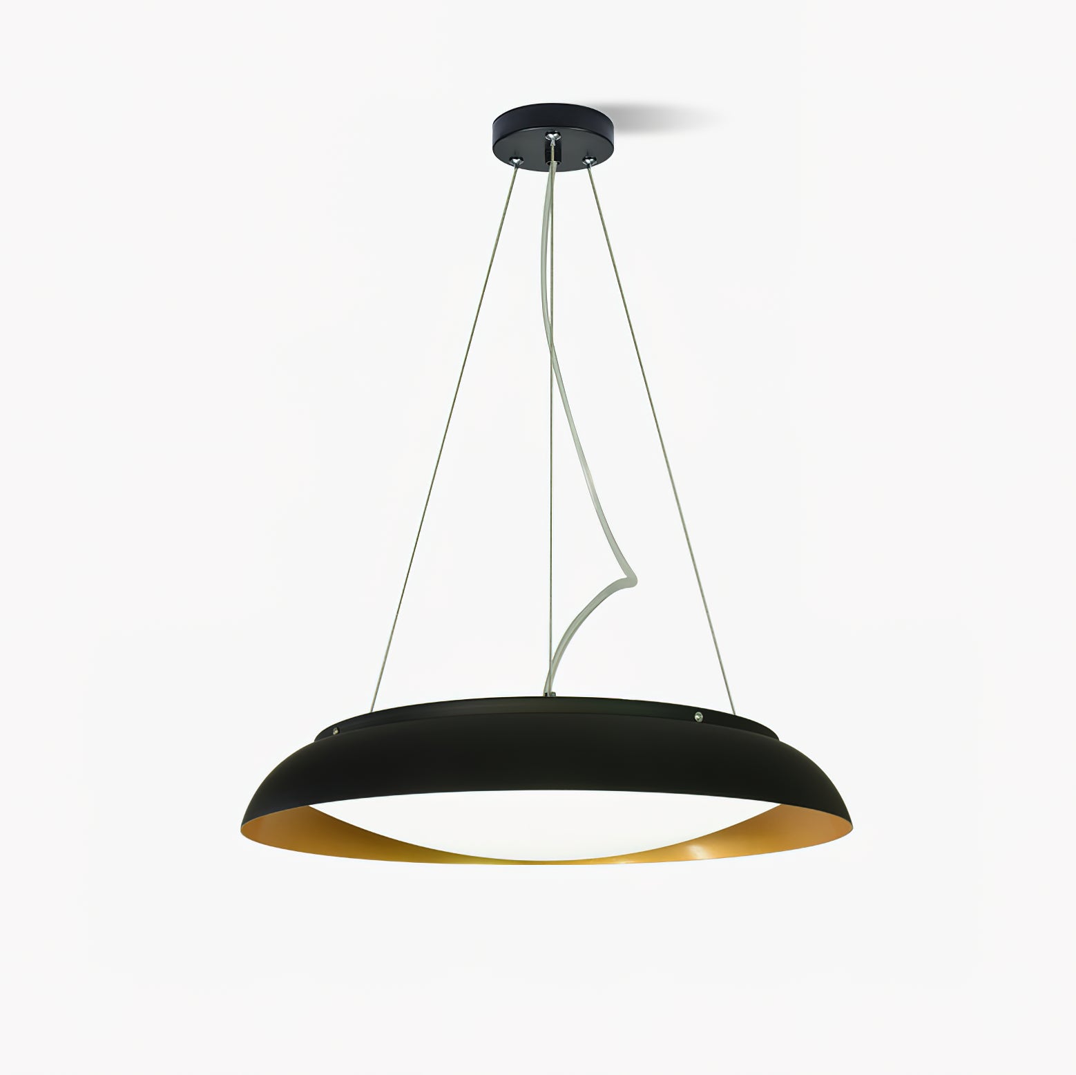Aero Pendant Light ∅ 16.5″ x H 4.3″ / Dia 42cm x H 11cm / Black / Warm White Pendant light