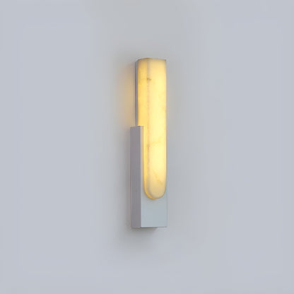 Agatha Alabaster Wall Lamp ∅ 3.9″ x H 19.7″ / Dia 10cm x H 50cm / White & Warm Light / Single Wall lamp