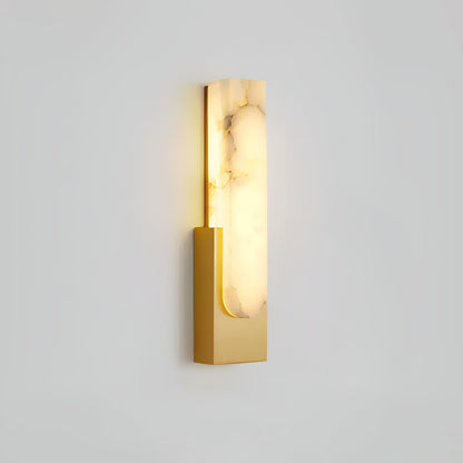 Agatha Alabaster Wall Lamp ∅ 3.9″ x H 19.7″ / Dia 10cm x H 50cm / Copper & Warm Light / Single Wall lamp