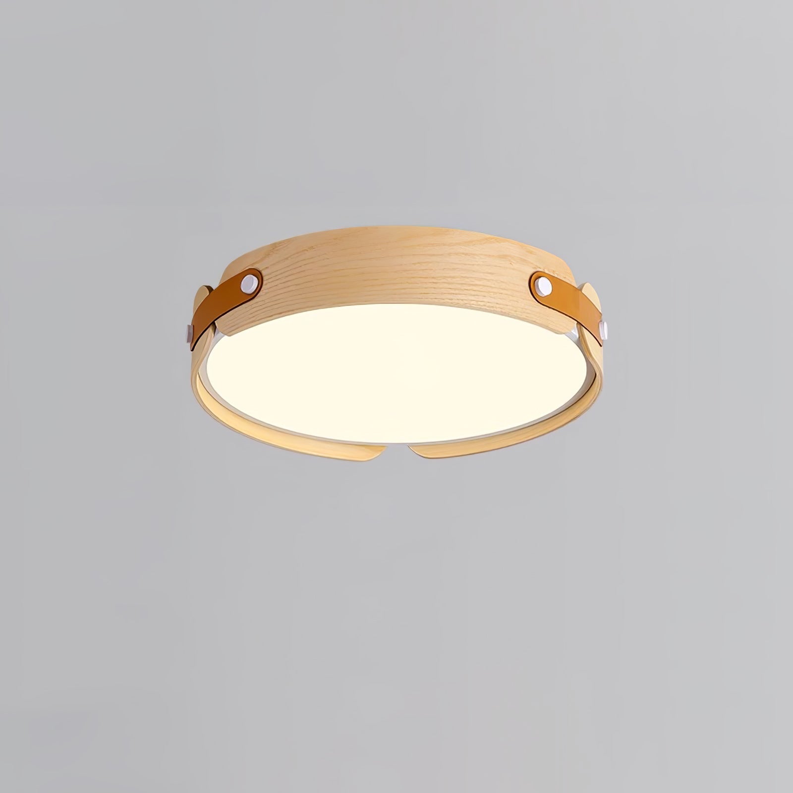 Aiwen Wood Ceiling Light ∅ 16.5″ x H 2.7″ / Dia 42cm x H 7cm (Power ~ 27W) / Wood Color / Warm Light Ceiling lamp