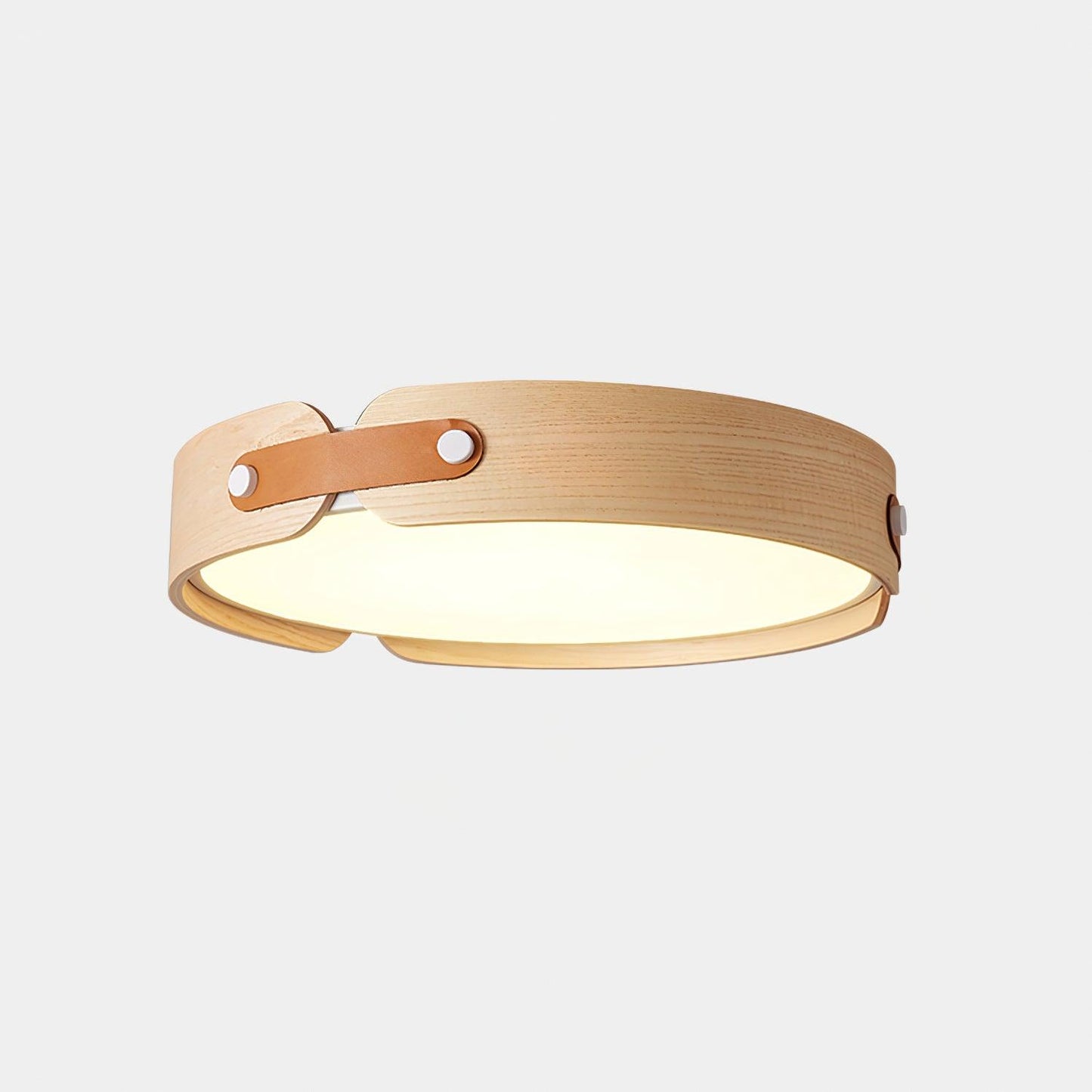 Aiwen Wood Ceiling Light ∅ 22″ x H 2.7″ / Dia 56cm x H 7cm (Power ~ 36W) / Wood Color / Warm Light Ceiling lamp