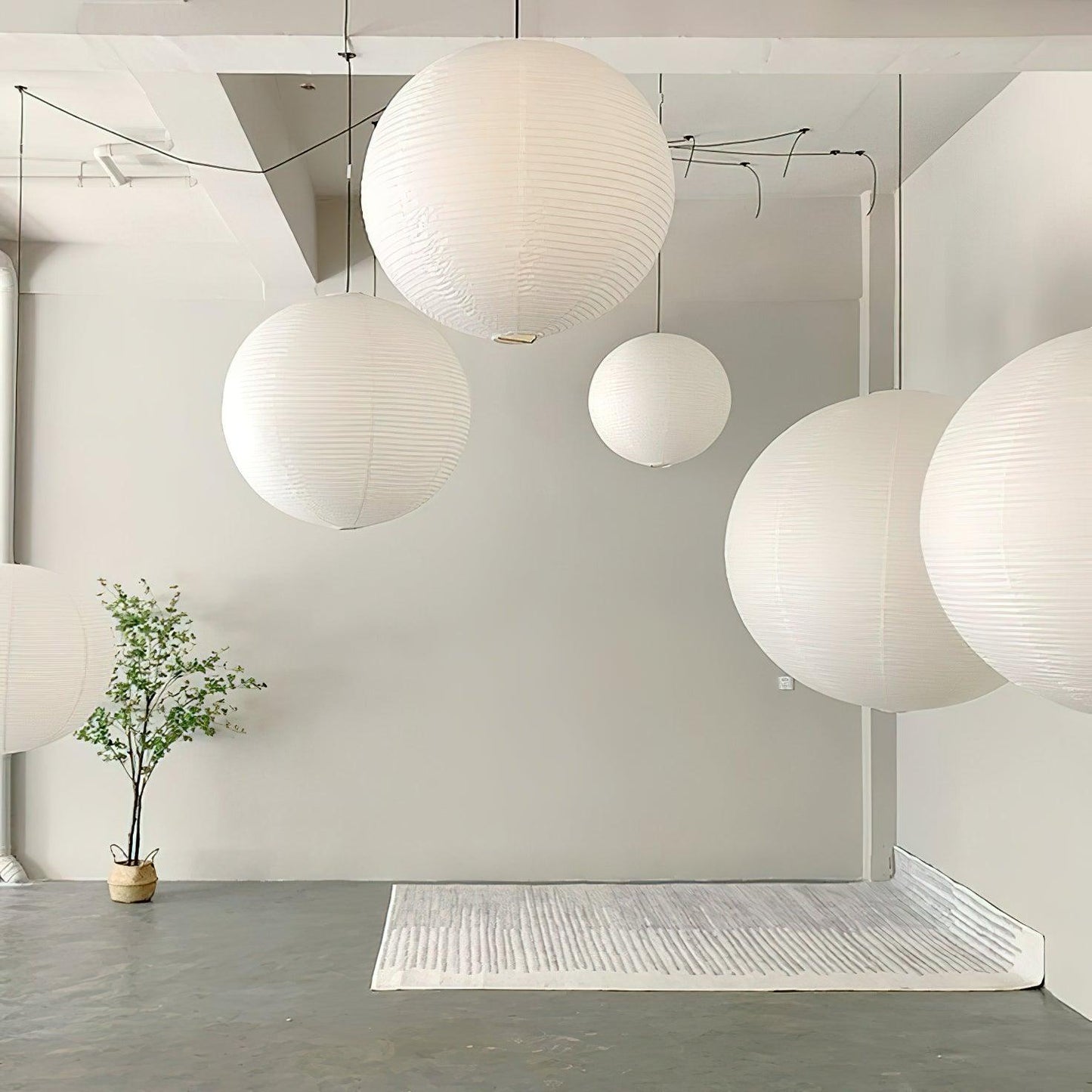 Akari A Round Swag Light 1001 Pendant light