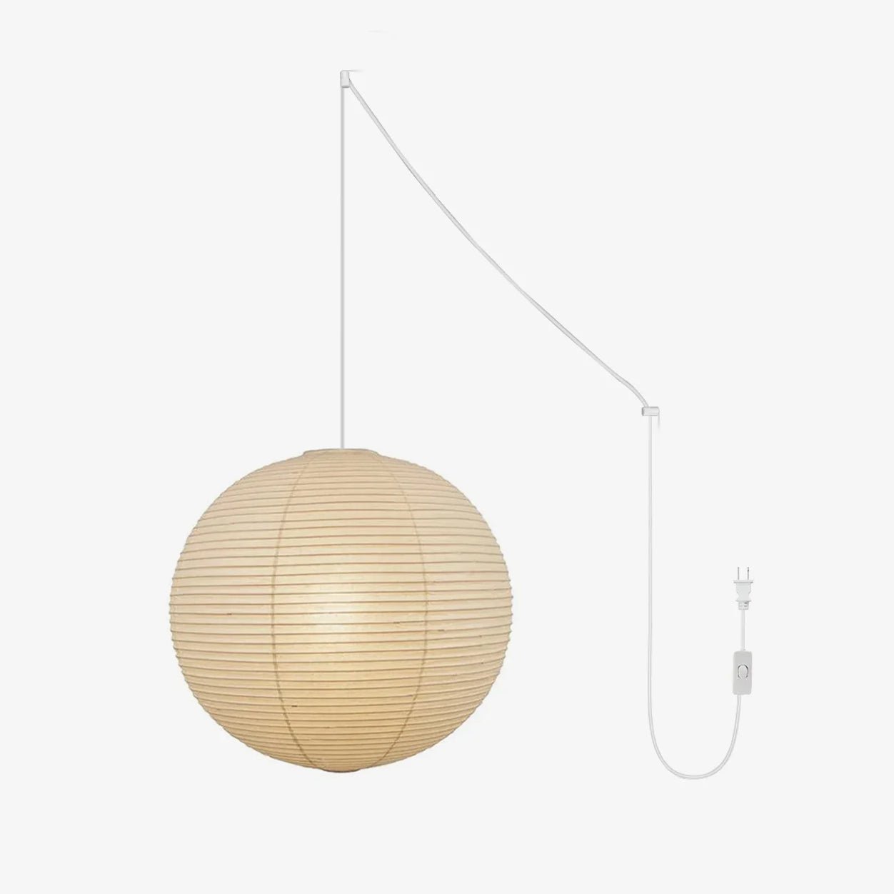 Akari A Round Swag Light ∅ 21.7″ x H 20.5″ (2 hooks) / White / US Plug 1001 Pendant light