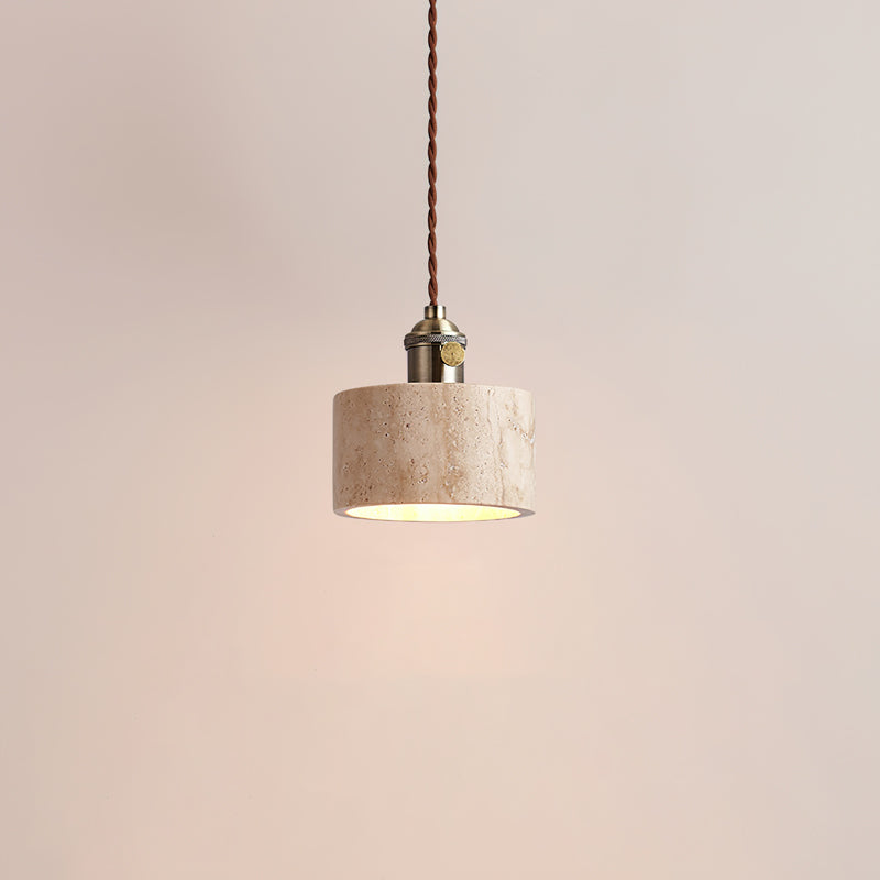 Alagusmo Pendant Lamp Model A: ∅ 4.7″ x H 5.1″ / Yellow Travertine pendant Lamp