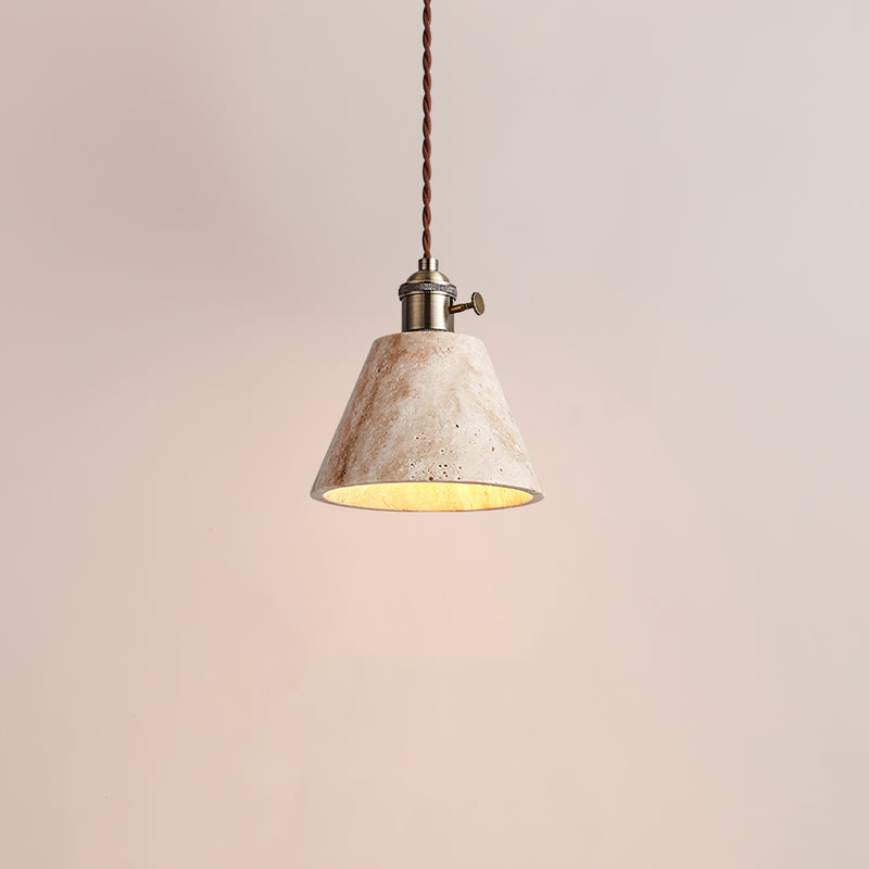 Alagusmo Pendant Lamp Model C: ∅ 5.9″ x H 5.9″ / Yellow Travertine pendant Lamp