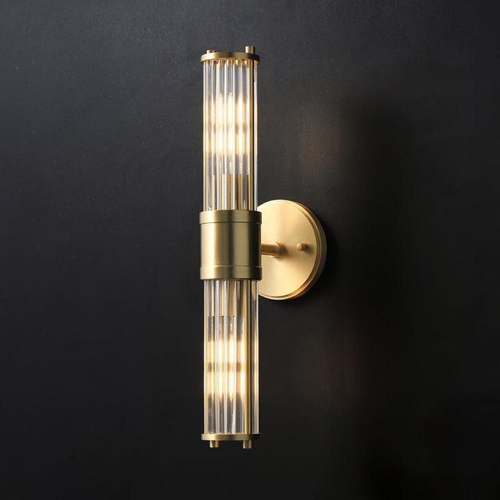 Celeste Cylinde Wall Light ∅ 4.7″ x H 17.7″ / Dia 12cm x H 45cm / Brass & Clear Wall lamp