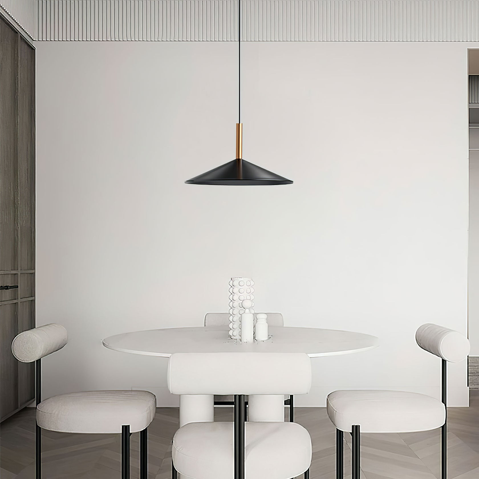 Altura Pendant Lamp ∅ 12.8″ x H 9.1″ / Black / Warm Light Pendant light