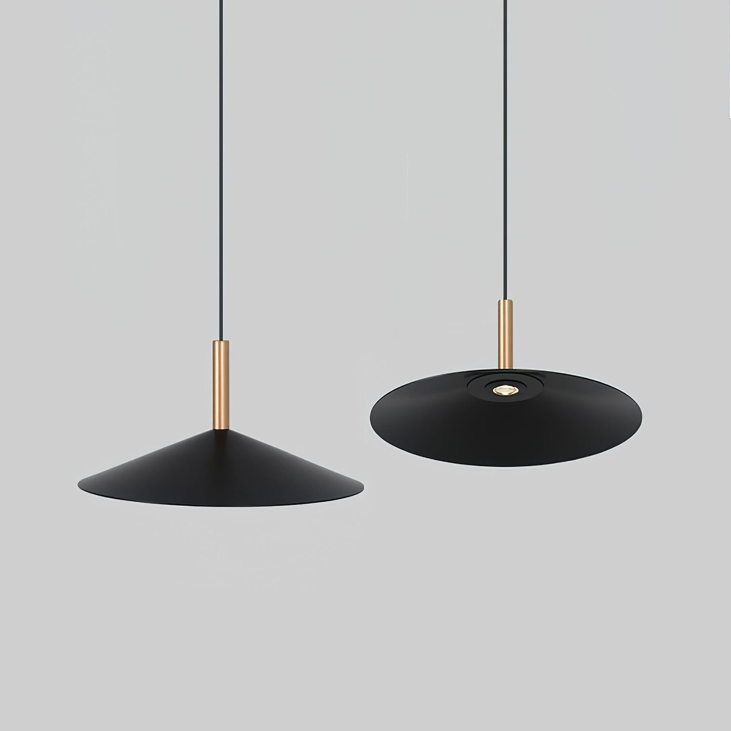Altura Pendant Lamp ∅ 12.8″ x H 9.1″ / Black / Warm Light Pendant light